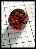 Dice : Dice - 6D Pipped - Orange Speckled with Blacks Pips by Chessex - Gift Aug 2013